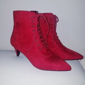 Red kitten Heel Booties